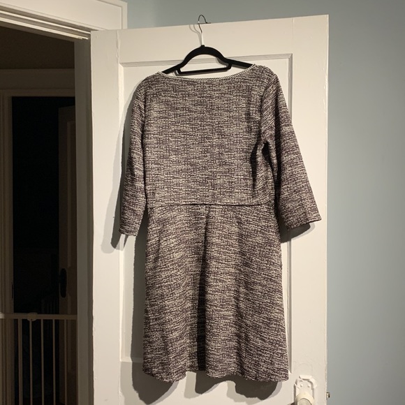 Max Studio long sleeve textured dress with braided detailing - Picture 7 of 12